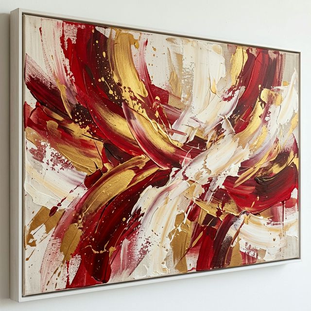 The Soul of Creation — Abstract Crimson Visual Art by Lucy Liu