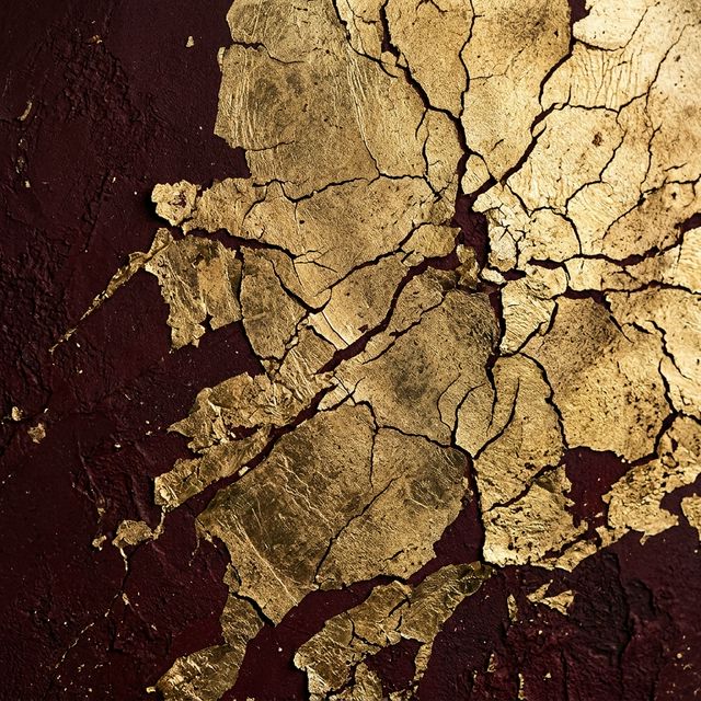 Gold Texture — Mixed Media Exploration of Form and Surface by Lucy Liu