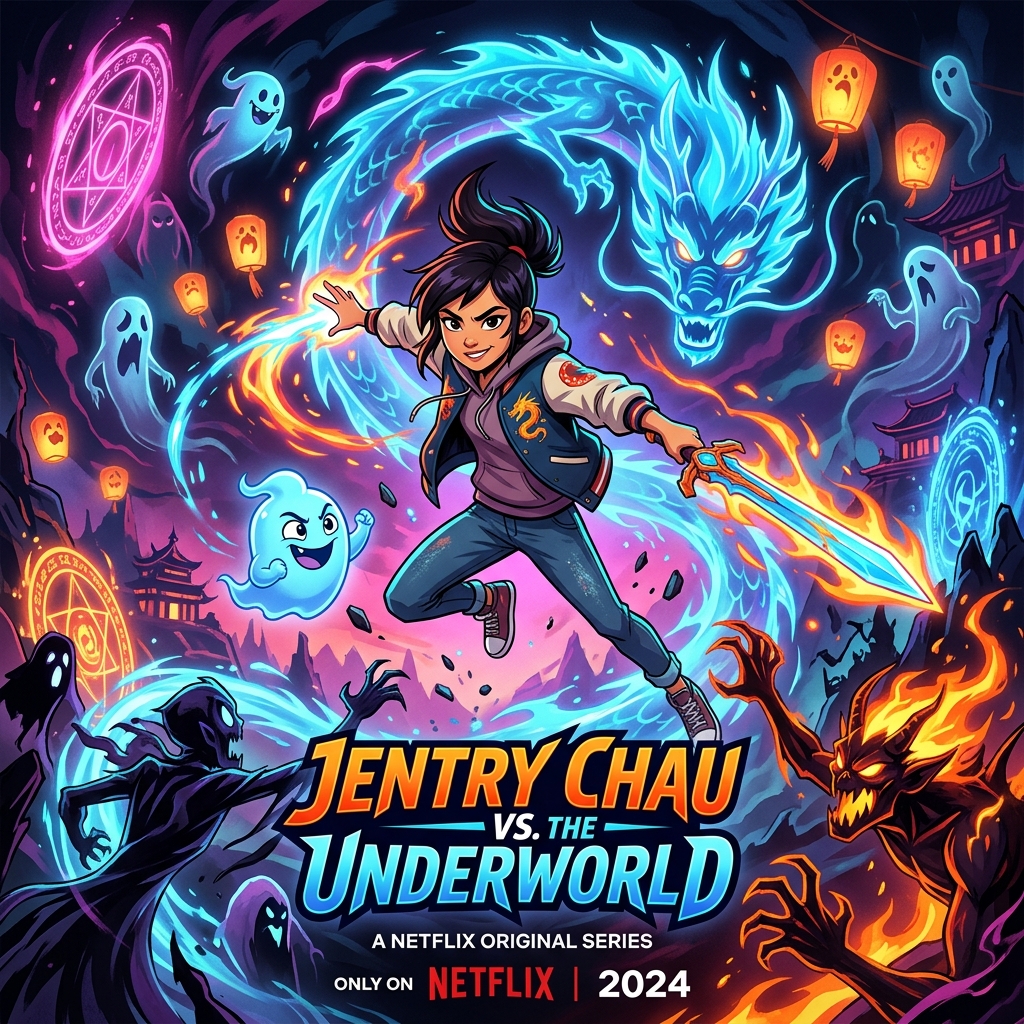 Lucy Liu as the voice of Moonie Chau in Jentry Chau vs. the Underworld animated series on Netflix (2024)
